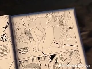 Anime slut gets fucked by a huge wolf in rough positions